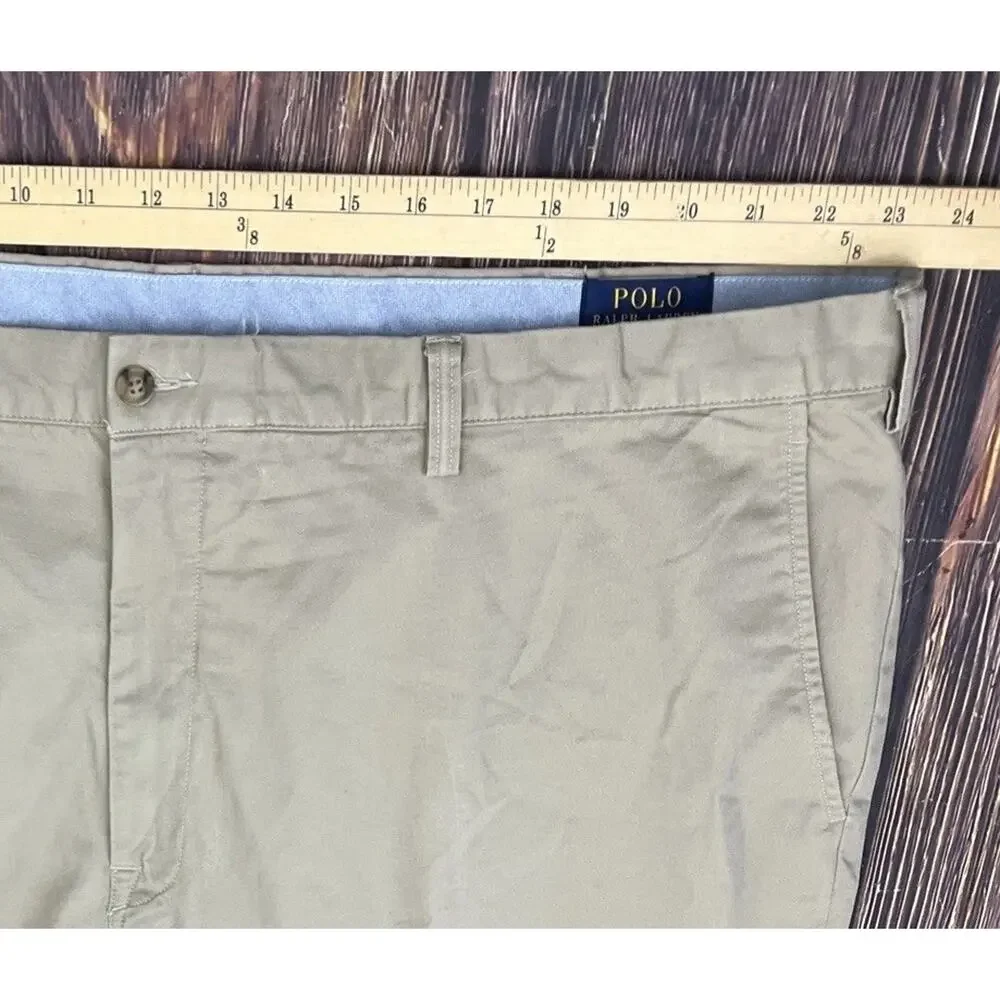 Polo Ralph Lauren Chino Beige Stretch Pants Mens Size 46x32 (Actual 47x32)